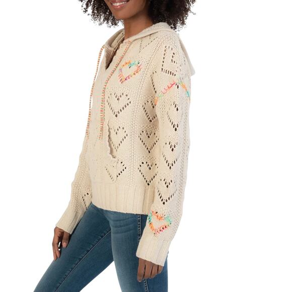 KUT from the Kloth Carmen Sweater Light Knit Heart Detail Women’ L - Picture 1 of 8